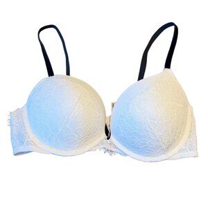 Victoria’s Secret Dream Angels Push-Up Lace Bra White Black 38C